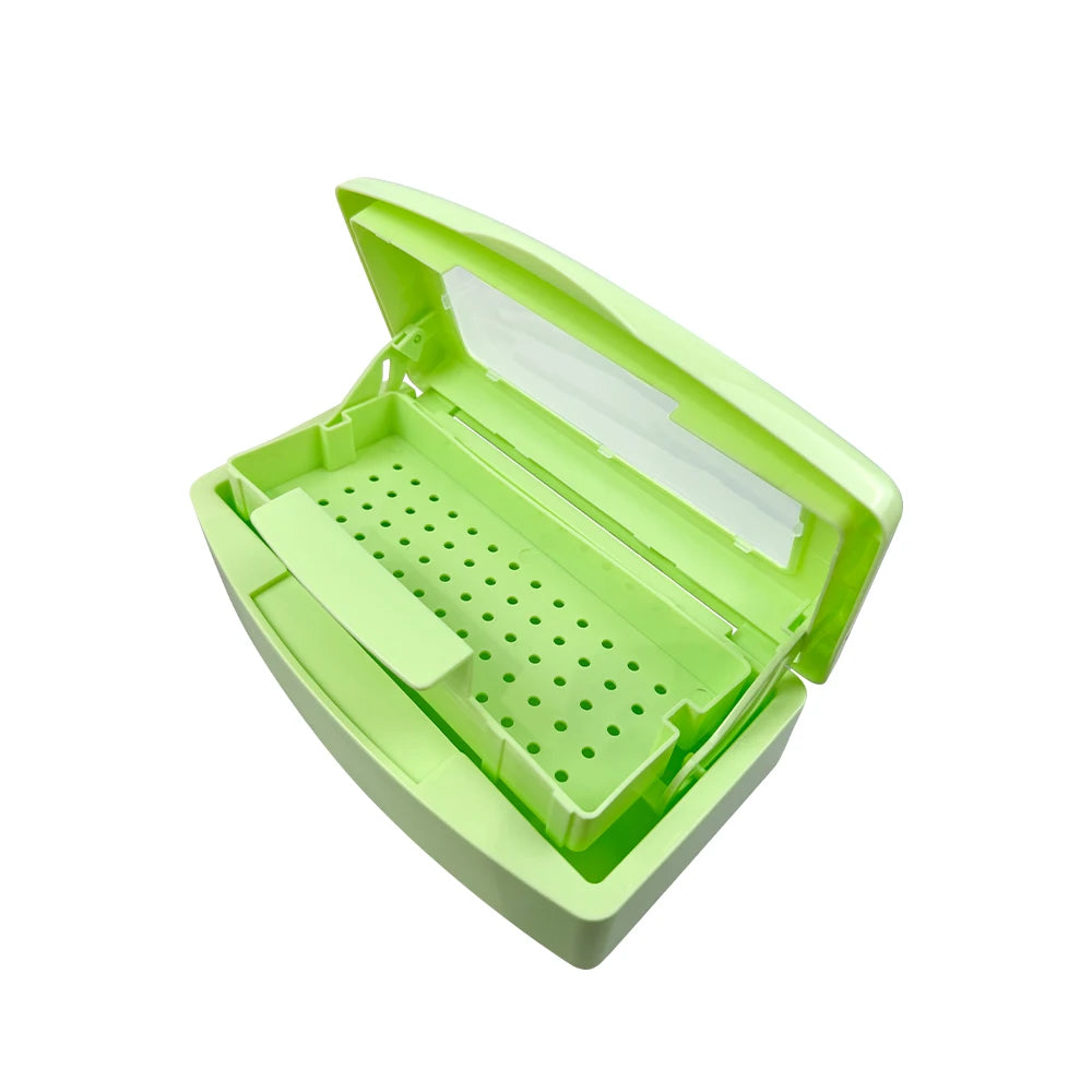Dental Instrument Sterilizer Tray Disinfection Box Burs Tweezers Sterilizing Box Nail Manicure Implement Sanitize Clean Tools
