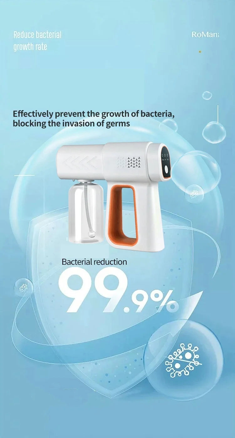 380ml Professional Handheld Electric Nano Sprayer Machine Wireless Alcohol Sanitizer Disinfectant Fogger Touchless Sanitization