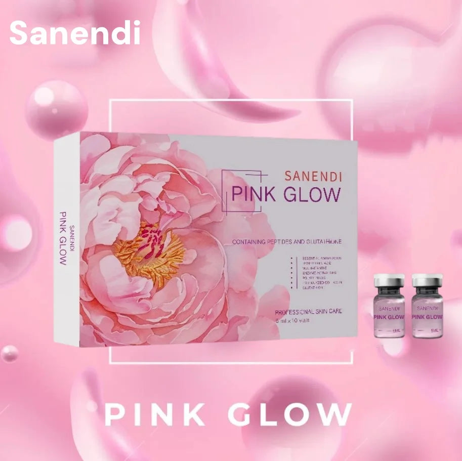 Sanendi New 2025 Pink Glow Home Care PDRN Pink Peptide Dr.Pen Serum for Facial Skin Boosting Brightening Fine Line 10vials*5ml