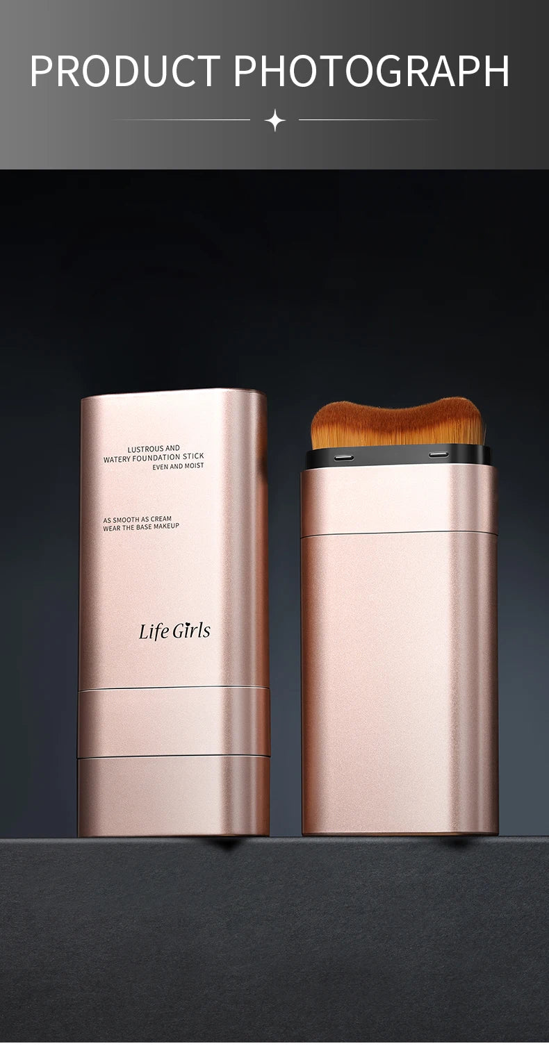 Natural, translucent, and moisturizing dual-ended foundation stick that brightens skin tone and provides moisturizing coverage.