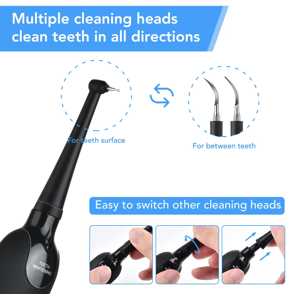 Portable Electric Sonic Dental Scaler Tooth Cleaner Calculus Stains Tartar Remover Dentist Teeth Whitening Oral Care Kit Tools