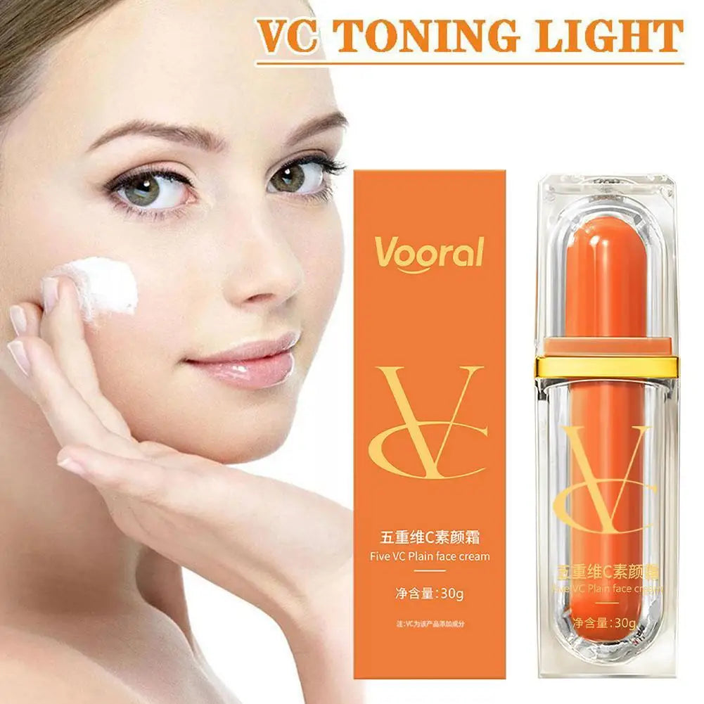 Vitamin C Face Cream Whitening VC Five Tone Up Moisturizer Natural Lazy Anti Aging Cosmetics Care Cream Skin Moisturizing