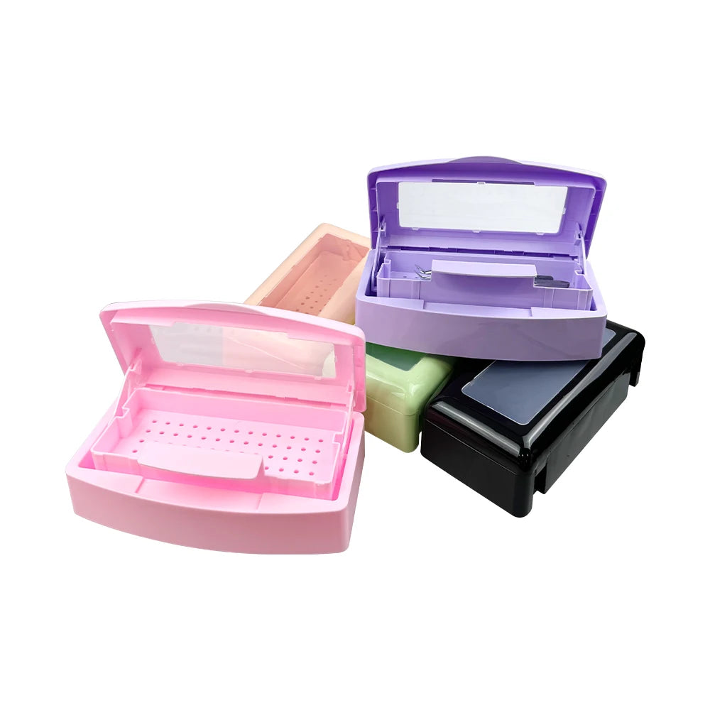 Dental Instrument Sterilizer Tray Disinfection Box Burs Tweezers Sterilizing Box Nail Manicure Implement Sanitize Clean Tools