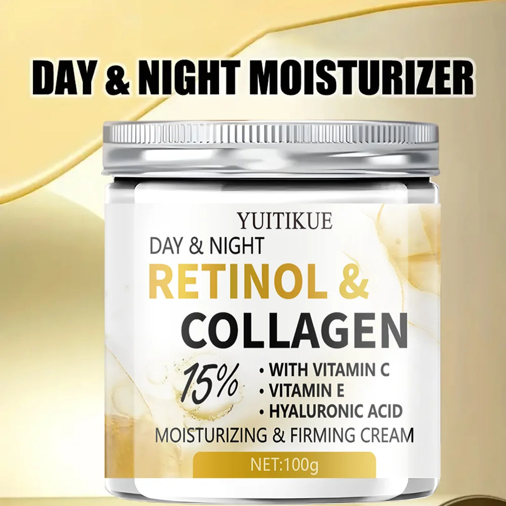 YUITlKUE Retinol & Collagen Moisturizing Firming Cream with Niacinamide & Vitamin C Lightweight non-greasy formula to firm skin