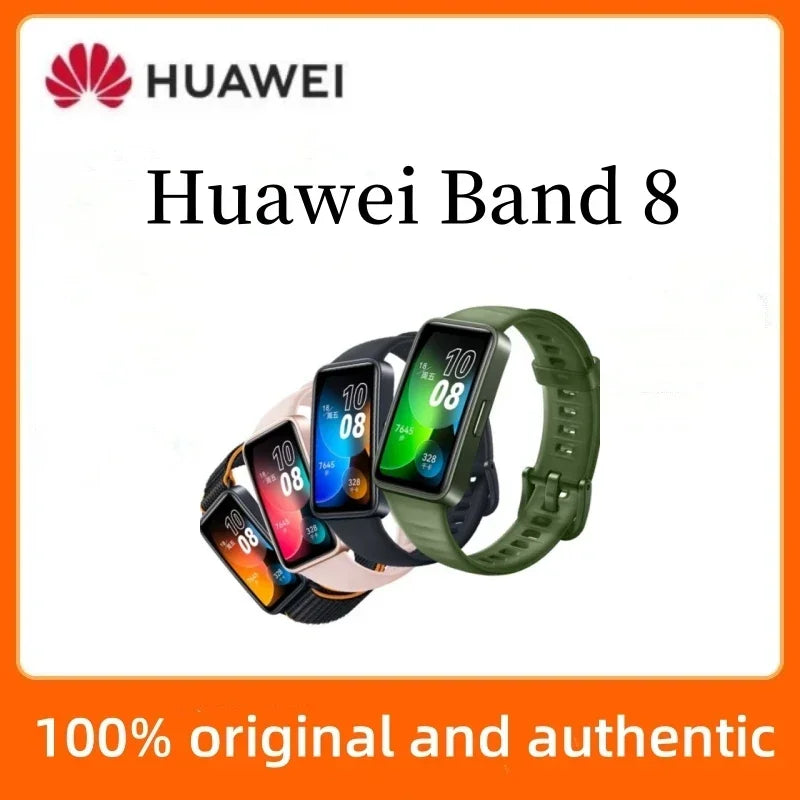 Original Huawei Band 8 Smart Blood Oxygen Heart Rate Sleep Sports Health Monitoring Payment NFC Watch.