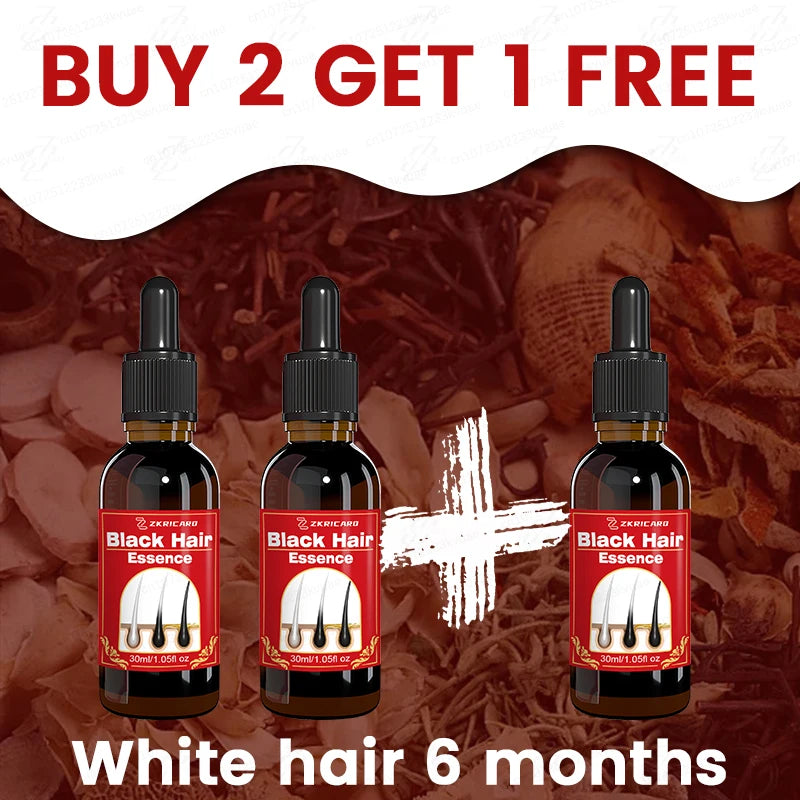 White to Black Hair Serum Gʀᴀʏ Hᴀɪʀ Tʀᴇᴀᴛᴍᴇɴᴛ Nᴀᴛᴜʀᴀʟ Cᴏʟᴏʀ Rᴇᴘᴀɪʀ Nᴏᴜʀɪsʜɪɴɢ Aɴᴛɪ-Hᴀɪʀ Lᴏss Cᴀʀᴇ Mᴇɴ Wᴏᴍᴇɴ