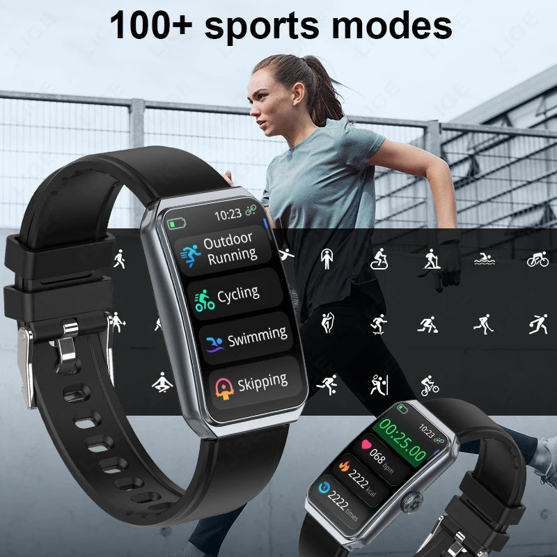 LIGE Smart Watch Health Heart Rate Monitoring Message Smart Reminder Mulit Sport Mode IP68 Waterproof Smartwatch For Android IOS