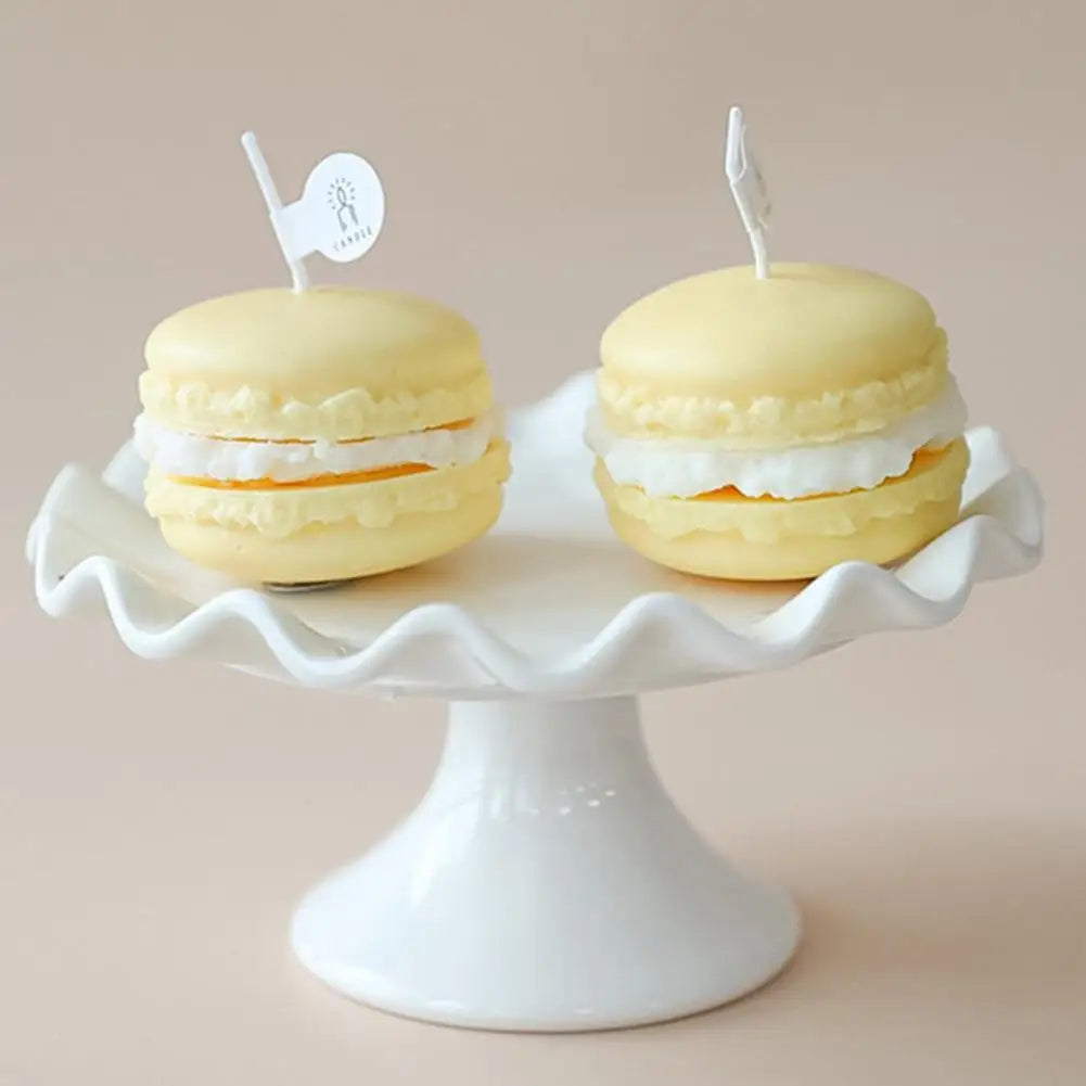 Decorative Scented Candle Nice-looking Bright Color Macaron Shape Aromatherapy Candles Shooting Props