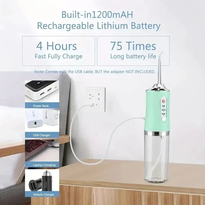 Tooth Water Flosser, Oral Rinser,Portable Wireless Oral Rinser,USB Charging,Suitable for Home Travel,Daily Teeth Care for