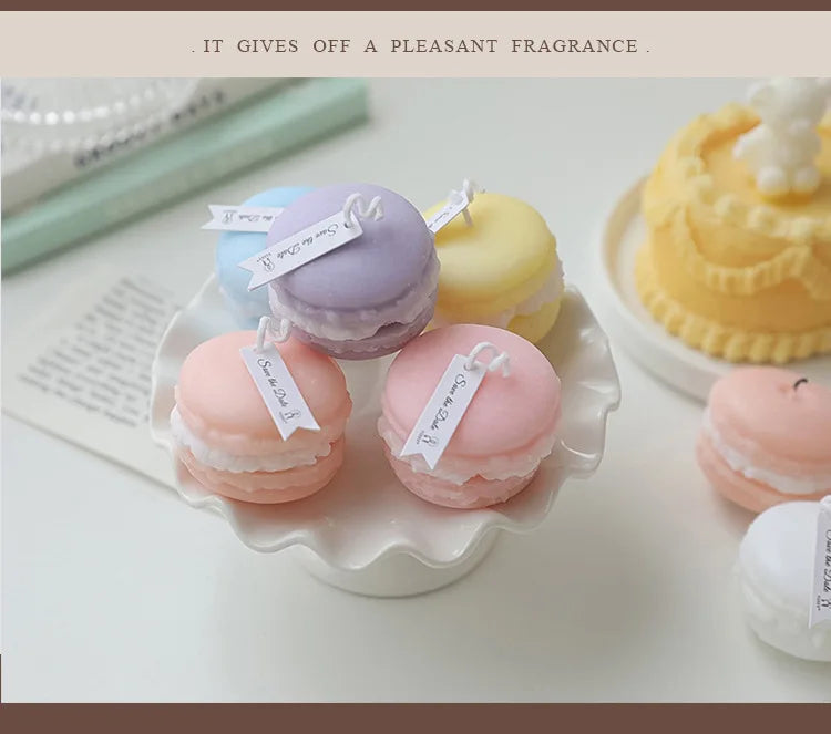 Macaron Aromatherapy Candle Photo Prop Diy Birthday Gift Fragrance Candle Perfume Scent Creative Gift Christmas Gift