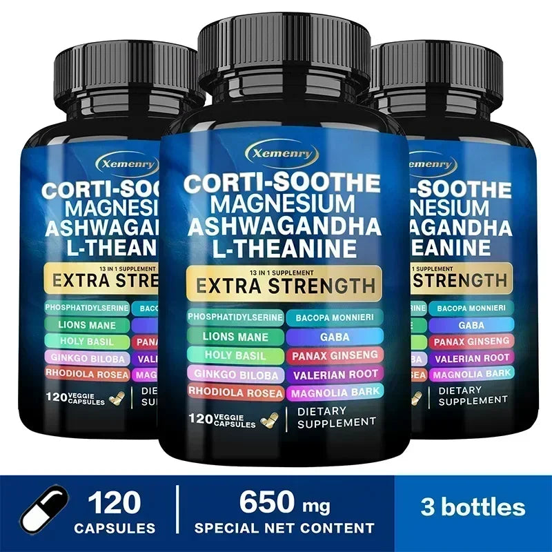 Corti-Soothe Supplement - Supports Adrenal Health, Regulates Cortisol, Promotes Relaxation, Increases Energy Levels, Gluten-free