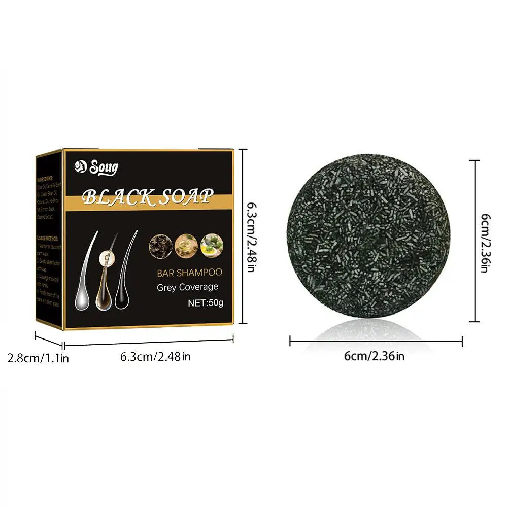 1/3/5pcs Hair Shampoo Soap Polygonum Multiflorum Shampoo Soaps Cover Gray Hair Shampoo Soap To Dye Canas Black Shampoo Bar Soap