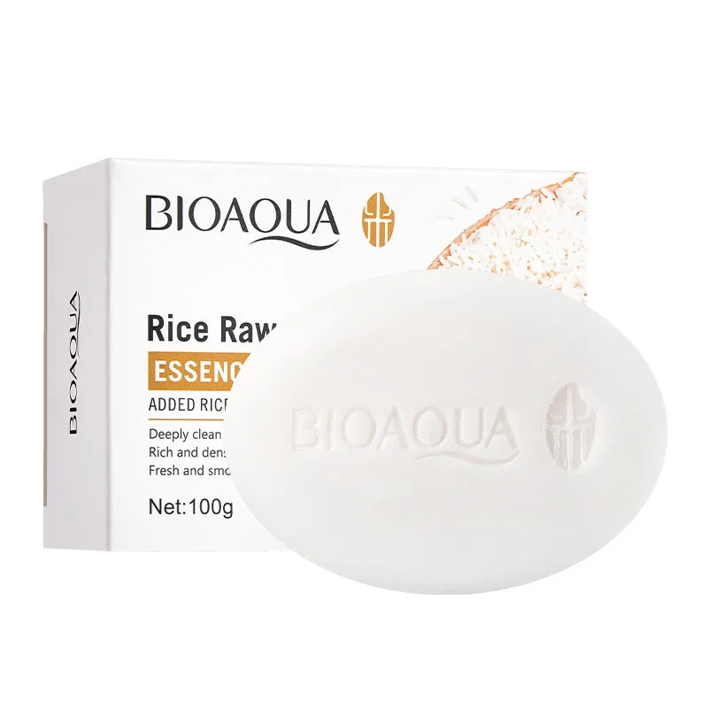 Rice Plasma Soap, Face & Bath Soap, Essential Oil Handmade Soap, Bath & Shower Oil Control, Hydrating & Moisturizing, 100g/box