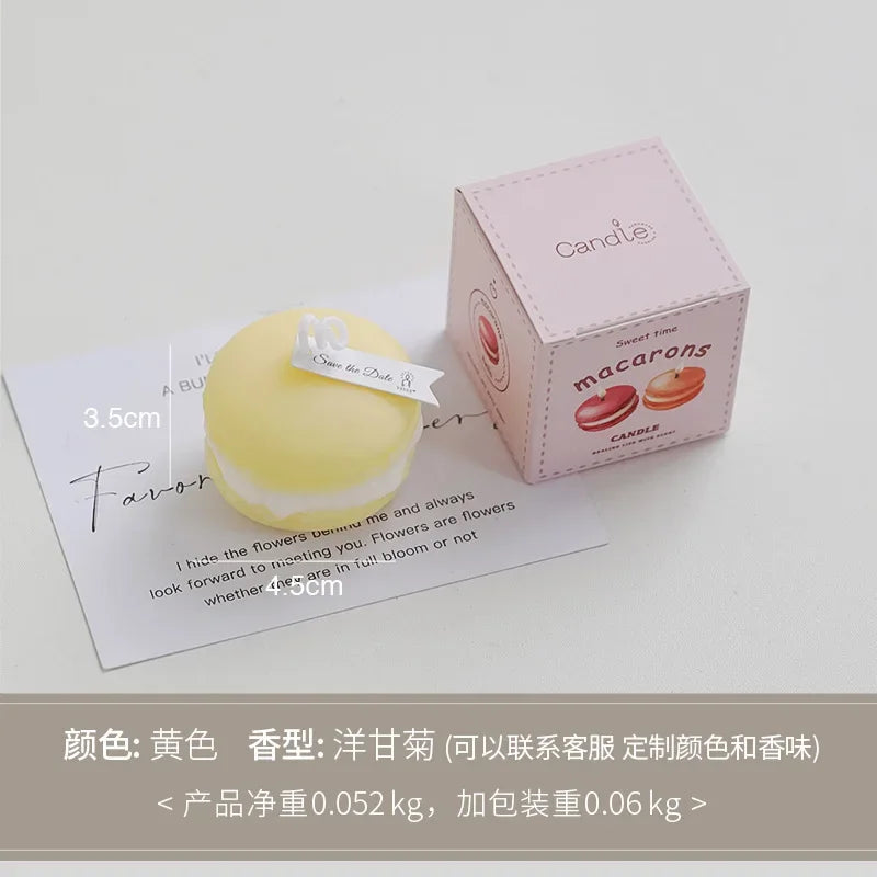 1Pc Lovely Mini Macaron Scented Candle Girls Bedroom Living Room Air Fragrancing Scented Home Decoration Wedding Souvenir Gift