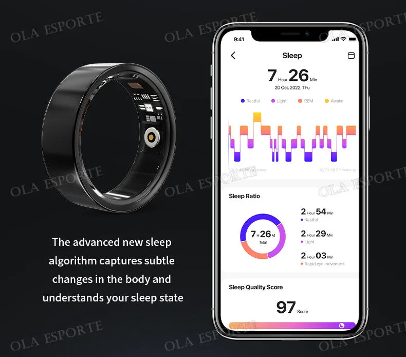 New Smart Ring Men Women Health Monitoring Heart Rate Blood Oxygen Sleep 5ATM Waterproof Multi Sports Fitness Tracker Rings 2025