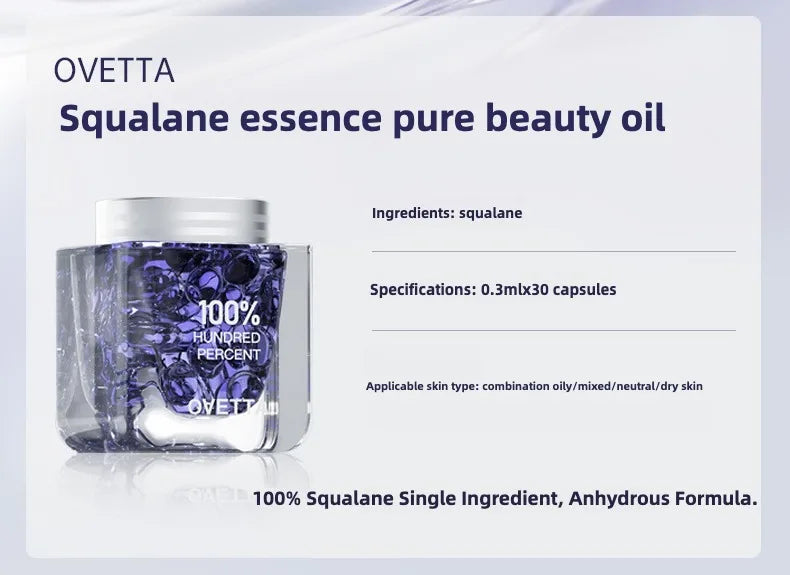 100% Pure Squalane Oil for Face Moisturizing , Hair & Skin Care - Moisturizing Anti-Aging Serum
