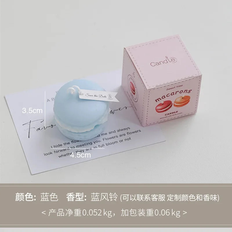 1Pc Lovely Mini Macaron Scented Candle Girls Bedroom Living Room Air Fragrancing Scented Home Decoration Wedding Souvenir Gift