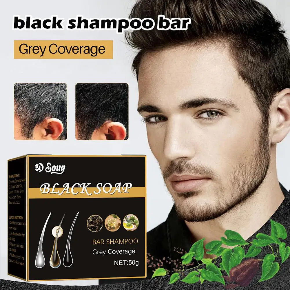 1/3/5pcs Hair Shampoo Soap Polygonum Multiflorum Shampoo Soaps Cover Gray Hair Shampoo Soap To Dye Canas Black Shampoo Bar Soap