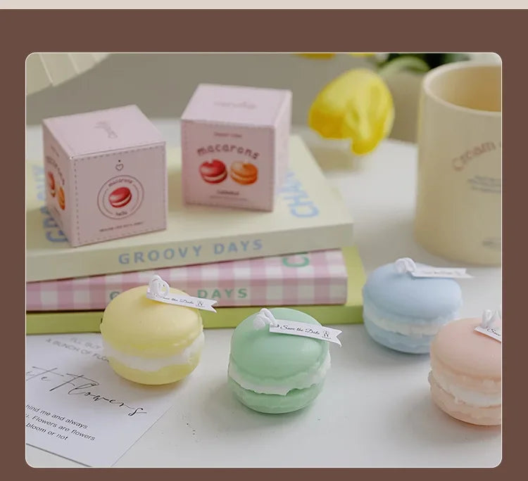 1Pc Lovely Mini Macaron Scented Candle Girls Bedroom Living Room Air Fragrancing Scented Home Decoration Wedding Souvenir Gift