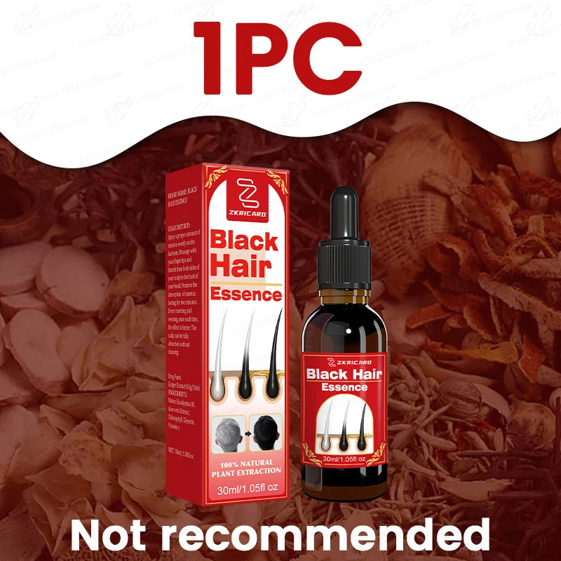 White to Black Hair Serum Gʀᴀʏ Hᴀɪʀ Tʀᴇᴀᴛᴍᴇɴᴛ Nᴀᴛᴜʀᴀʟ Cᴏʟᴏʀ Rᴇᴘᴀɪʀ Nᴏᴜʀɪsʜɪɴɢ Aɴᴛɪ-Hᴀɪʀ Lᴏss Cᴀʀᴇ Mᴇɴ Wᴏᴍᴇɴ