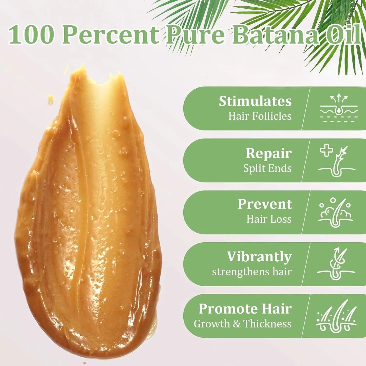 Batana Oil Hair Care Product Clean Supple Hair Care Lotion Soften Hair Reduce Rough Hair Split Increase Hair Elasticity HairCare