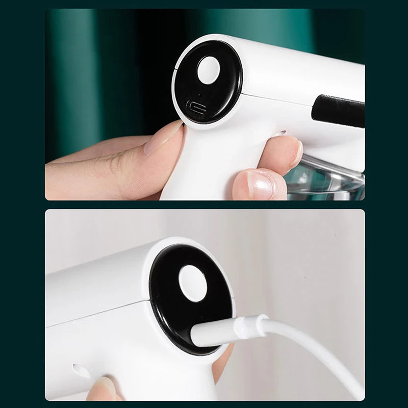 Portable Handheld Electric Humidification Spray Gun Household Travel Supplies Atomised Blue Light Rechargeable Disinfection Gun