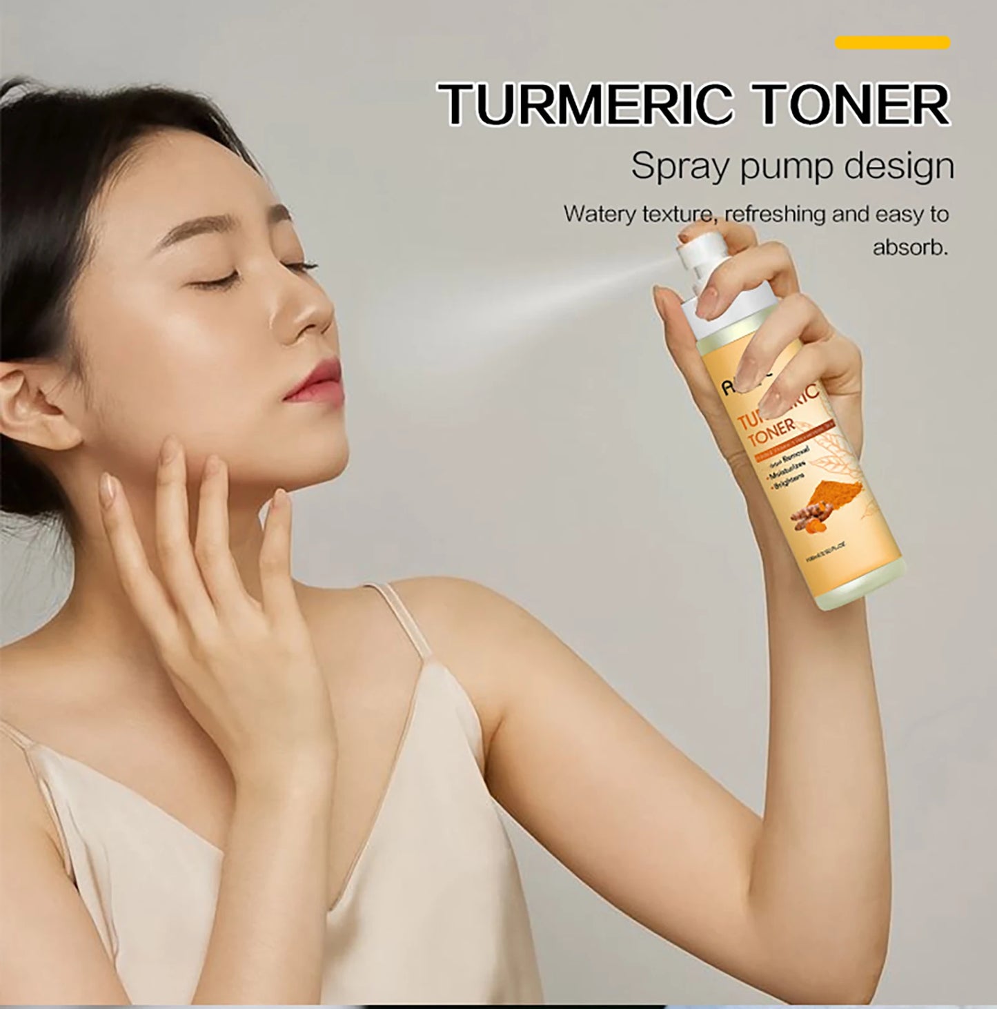 AILKE Natural Turmeric Skin Care Range, Lightening, Cleaning Skin, Moisturizes, Remove Acne and Pimples, Refining Pores
