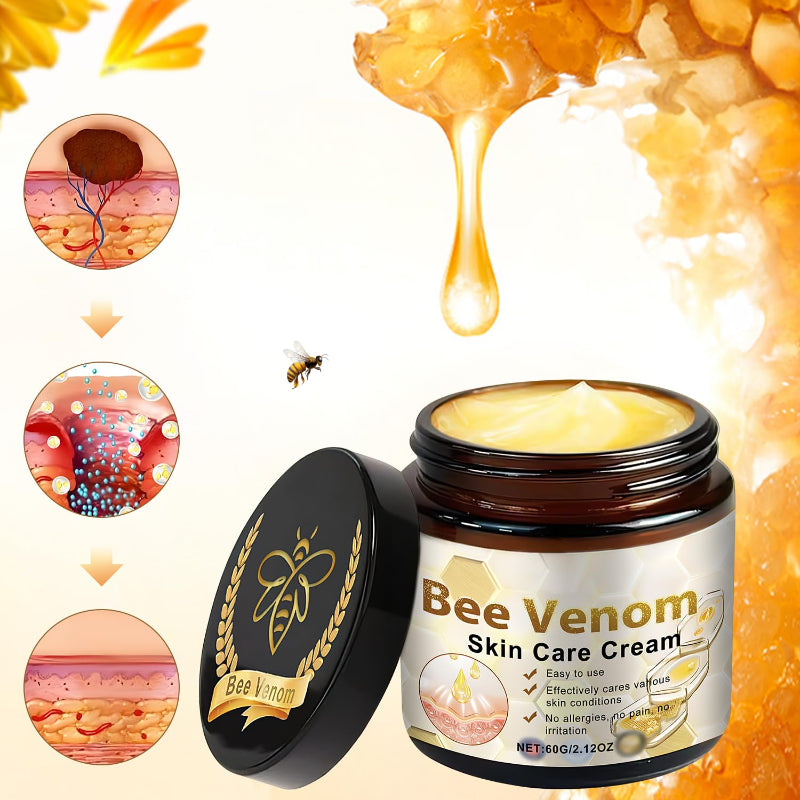 Professional Bee Venom Skin Treatment Cream Repair Gel Hydrating Moisturizing for All Skin Types(2PCS)