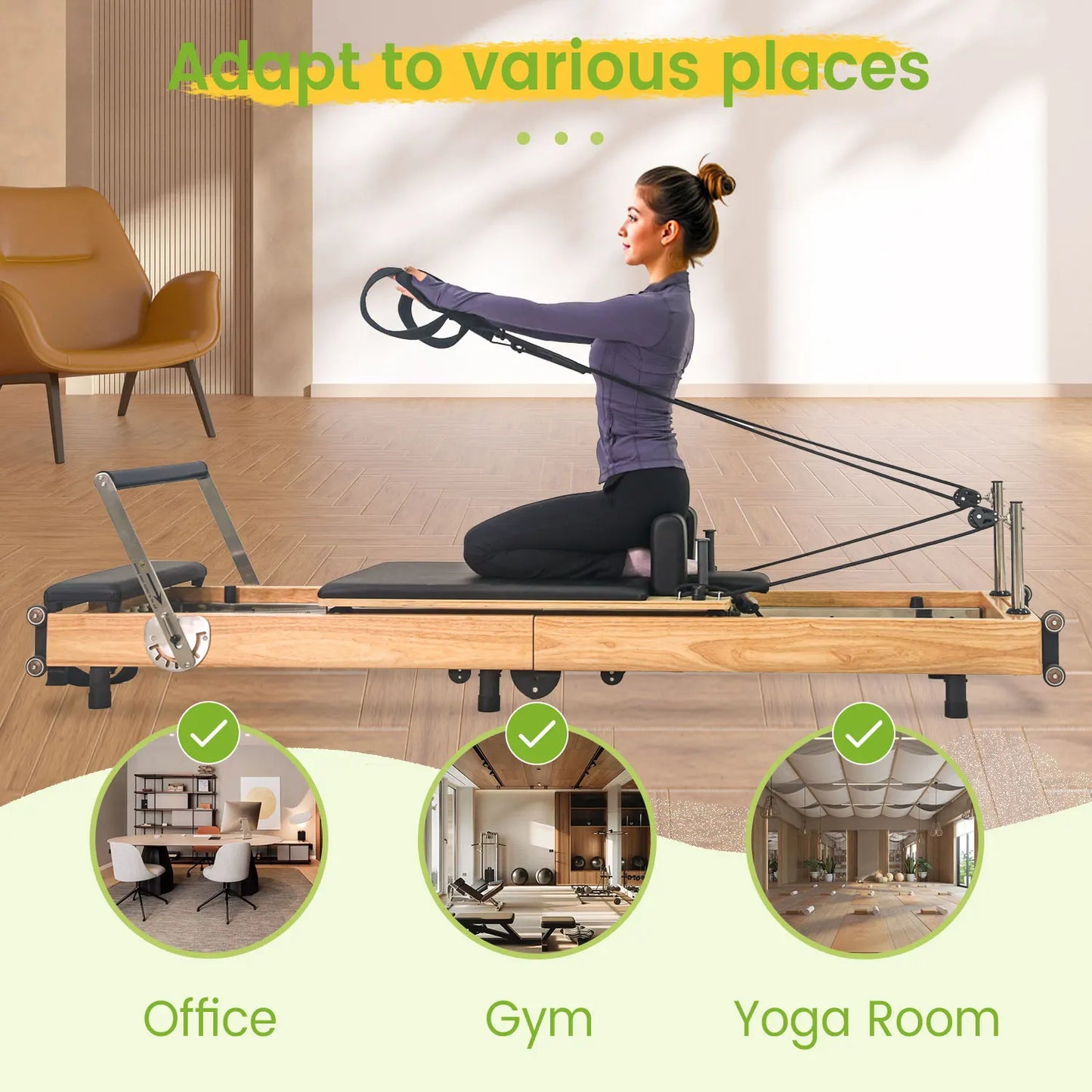 High Quality Home Folding Pilates Reformer Factory Direct Hot Sale Folding Pilates Reformer Fitness Gym Folding Pilates Reformer