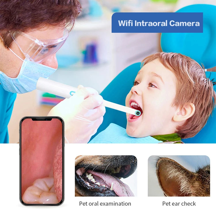 Wireless WiFi Oral Dental Camera 1080p HD Adjustable 8 LED Light Wifi  Intraoral Endoscope for Dentist Tool