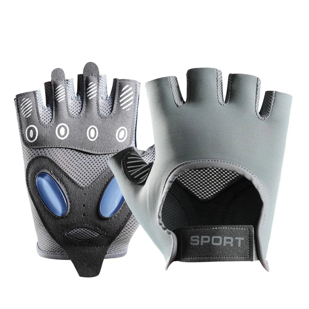Wholesale Half-Finger Fitness Gloves Summer Sports Breathable Polyester Design for Weightlifting Outdoor Riding for Frisbee