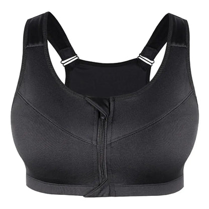 Front Zipper Sports Bras for Women Plus Size Underwear Gym Fitness Running Yoga Sports Bra Top High Impact Support S-3XL