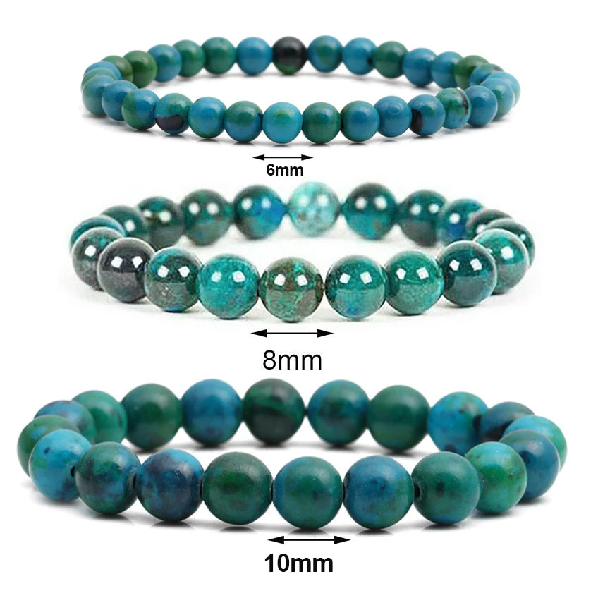 Natural Malachite Bracelet Women Men's Natural Stone Bead Bracelet Round Diabetes Relief Bracelet Jewelry Gift 6/8/10mm Beads