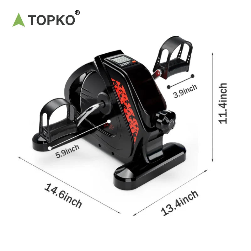 TOPKO US Warehouse Under-Desk Elderly Fitness Exercise Bike Home Silent Exercise Stepper