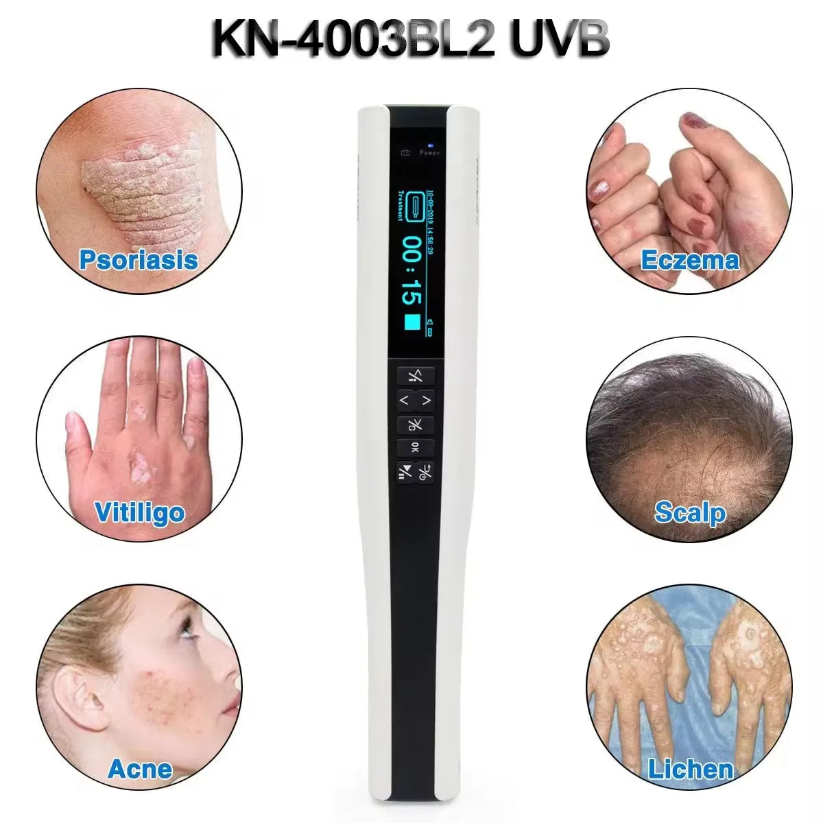 Kernel CE Approved Hospital Portable Ultraviolet UV Phototherapy 311nm Narrow Band UVB Lamp for Vitiligo Psorasis Treatment