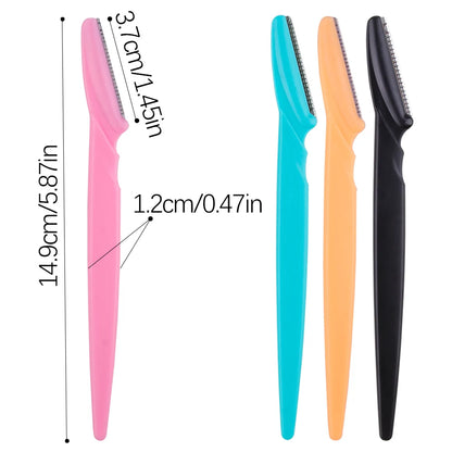 3/4/10Pcs Eyebrow Trimmer Scissors Shaver Blade Eye Brow Shaper Hair Remover Eyebrow Cutting Portable Women Beauty Makeup Tools