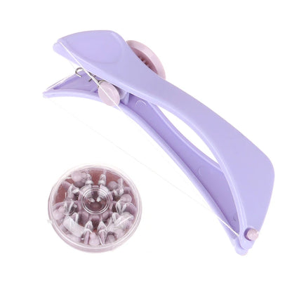 Women Mini Facial Hair Remover Spring Threading Epilator Face Defeatherer Hair Removal DIY Makeup Beauty Tool for Cheeks Eyebrow