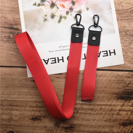 Solid color keychain Tag Strap Neck straps Lanyards for keys ID Card Pass Gym Mobile Phone USB badge holder DIY Hang Rope Sling