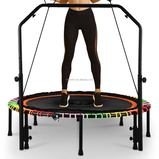 Zoshine Indoor 48 Inch ultra Quiet Foldable  Fitness Trampoline Sports Training Trampoline