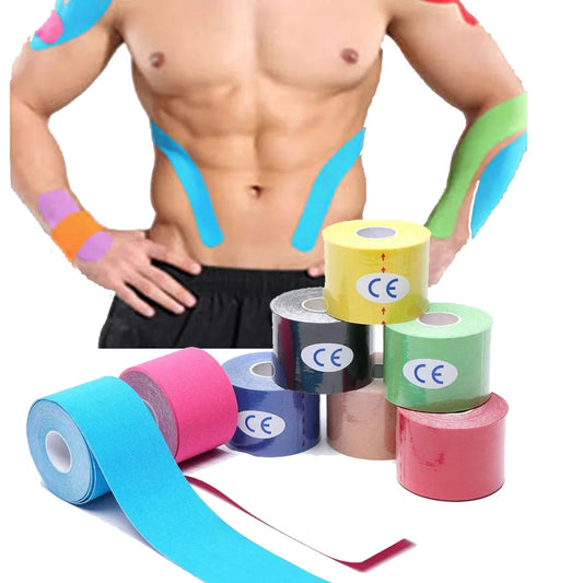 5M/2.5M Elastic Kinesiology Tape Athletic Tape Sport Recovery Tape Strapping Gym Fitness Tennis Running Knee Muscle Tape Protect