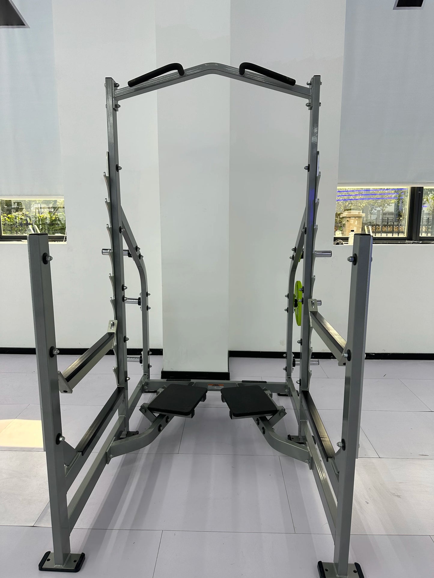 2025 High Quality Gym Equipment Weight Lifting Workout Squat Rack Rosen Fitness Plate Loaded Squat Rack Pull up for Exercise