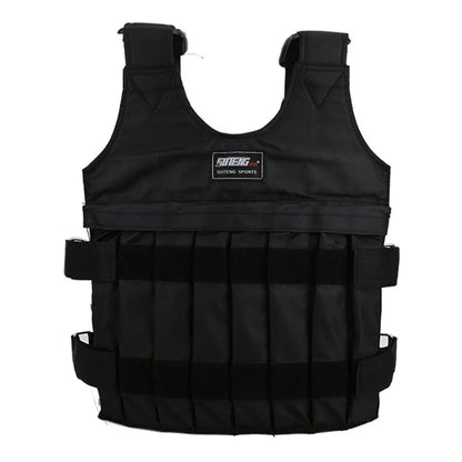 New 20kg 50kg Loading Weighted Vest Adjustable Exercise Training Fitness Jacket Gym Workout Boxing Vest Fitness Waistcoat