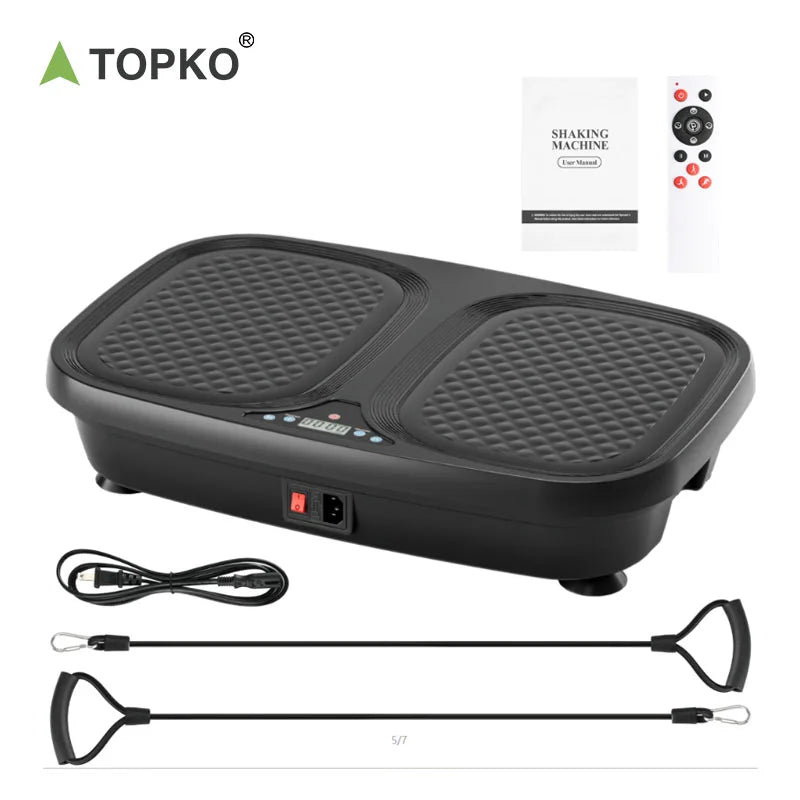 TOPKO US Warehouse Auto Mode Fitness Board Whole Body Workout Equipment Portable Vertical Vibration Plate Exercise Machine