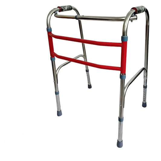 Custom Medical Hospital Aluminium Adults Seniors Elderly Upright Walker Rollator Folding Frame Seat Walking Aids for Disabled