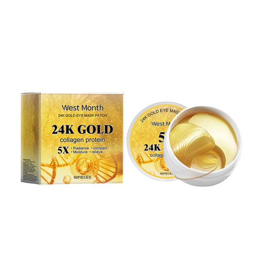 West&Month 24K Gold Eye Mask Nourishing and Hydrating Eye Patch for Fine Lines Firming and Skin Care