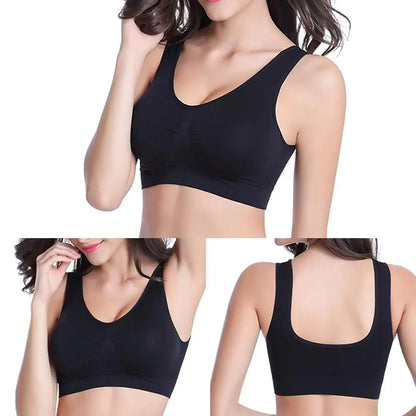 Women Yoga Underwear V-Neck Stretch Wire Free Bra Yoga Sports Crop Tops Gym Padded Fitness Running Vest Sleepwear sutian feminin