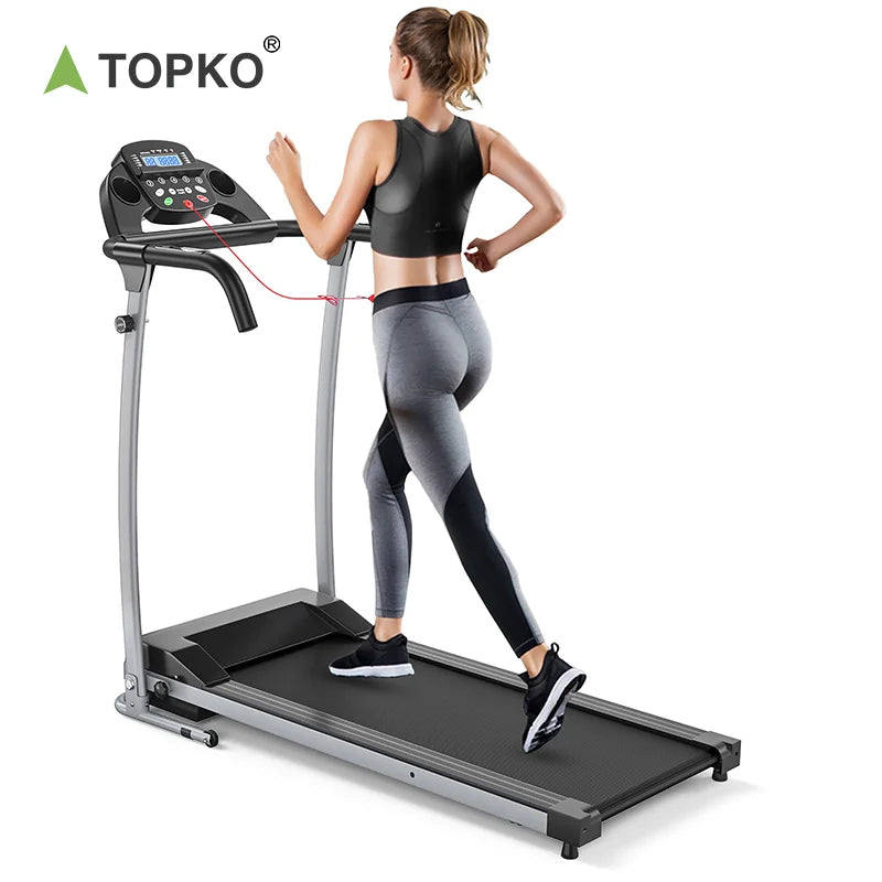 TOPKO US Warehouse Hot Selling Silent Foldable Treadmill for Home Gym Fitness Multi-Function Smart Treadmill