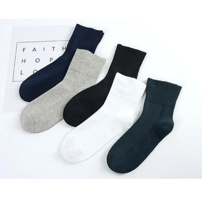 4 Pairs/Lot Diabetic Socks Non Binding Loose Mouth Socks for Diabetes Hypertensive Patients Bamboo Cotton Material Women and Men