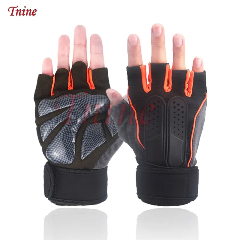 Outdoor Bodybuilding Sport Gym Gloves Wrist Wrap Weight Fitness Men Gloves Half Finger Breathable Anti-skid Support Women Gloves