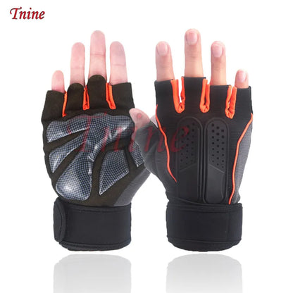 Outdoor Bodybuilding Sport Gym Gloves Wrist Wrap Weight Fitness Men Gloves Half Finger Breathable Anti-skid Support Women Gloves